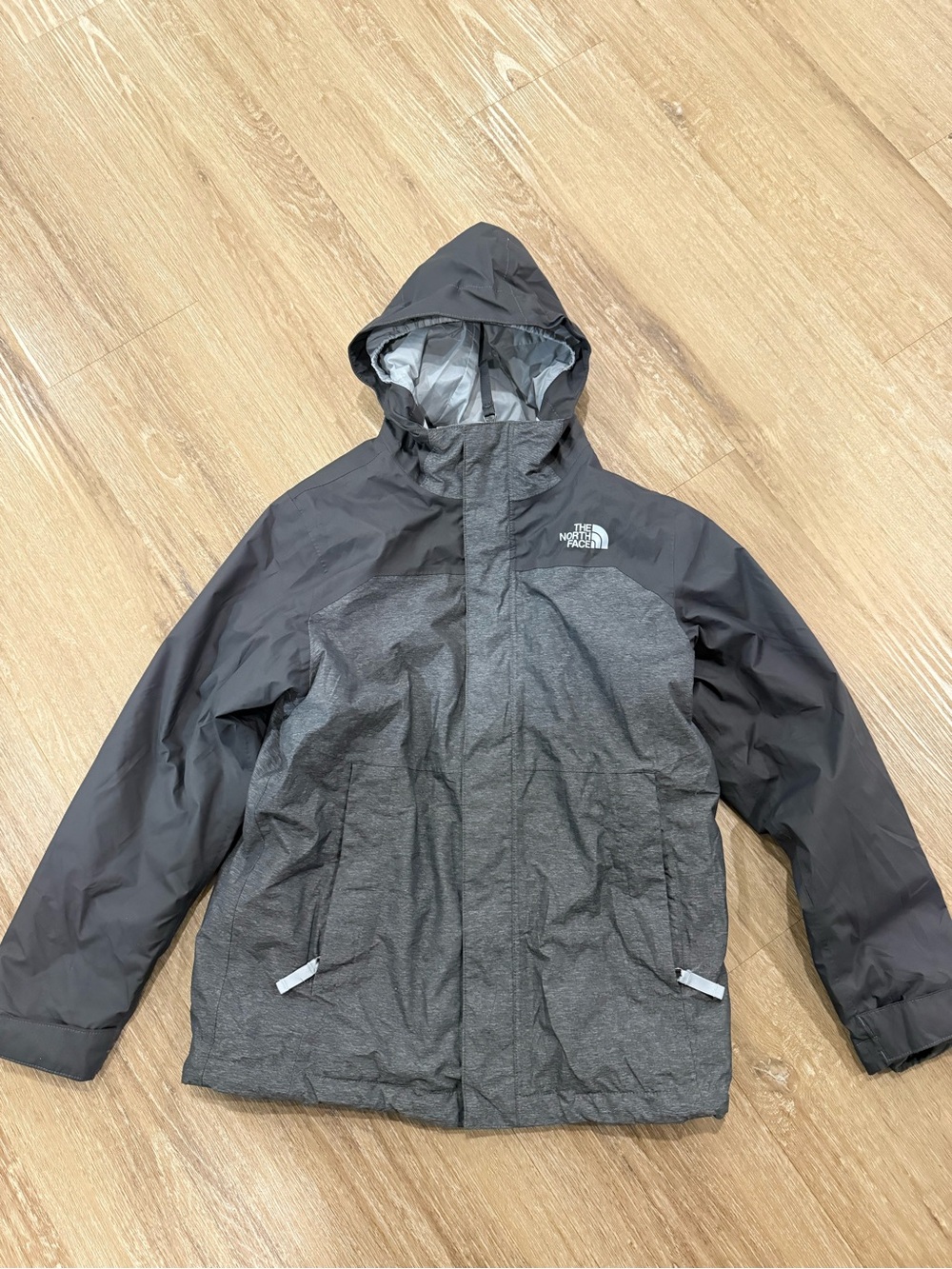 The North Face Kids' Two-Tone Charcoal and Dark Gray Rain Jacket
